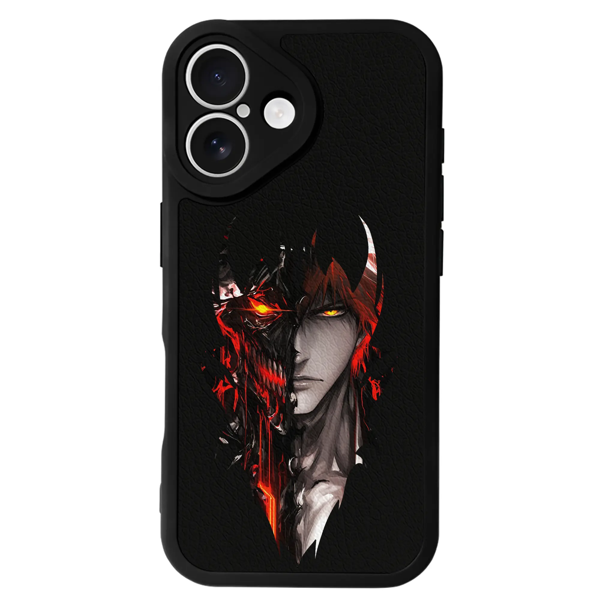 ブリーチ グッズ 黒崎 一護 - IPhone 16シリーズ対応 ・ シリコンスマホケース ・ レザー調 ・ 高精度フィット ・ 耐衝撃 ・ ワイヤレス充電対応 ・ 精密カット